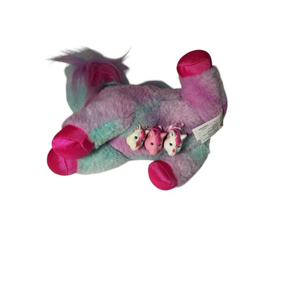 Unicorn Surprise Plush Lola And 3  Babies Stuffed Animal Purple Pink Blue - Picture 14 of 16